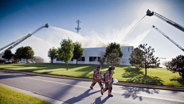 Mike Hutmacher photo from the big fire at The Viking Corp. this morning.