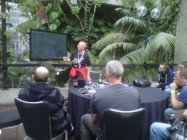 BSidesLondon's tweet image. And the #warwalkers are warsitting #rainingoutside @digininja in action