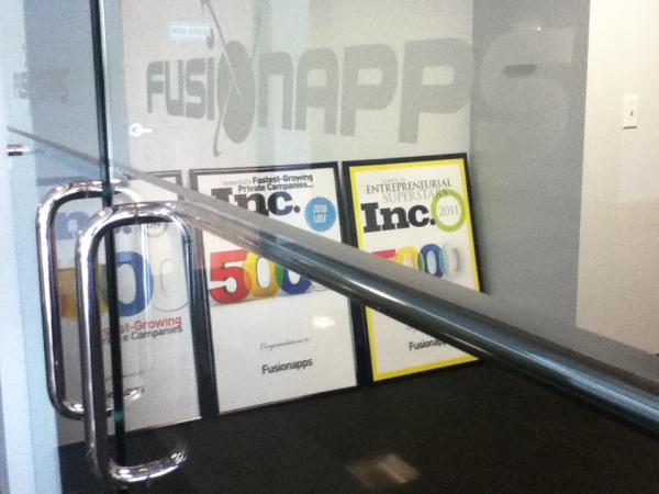 fusionapps's tweet image. We're getting ready to hang our three Inc. 5000 Fastest-Growing Company posters. #UX #startups #appdev #business