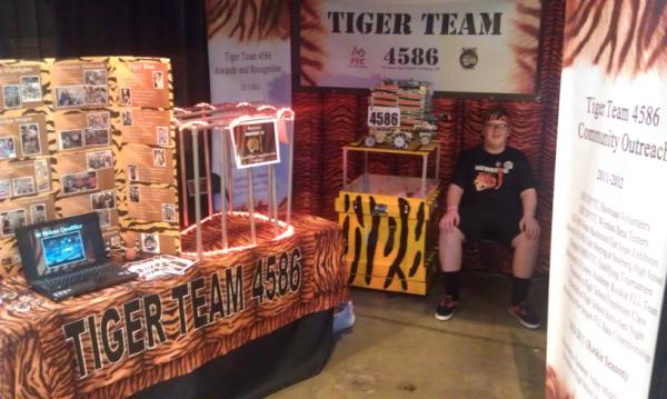 Newberg booth at World Robotics Championship in St. Louis.