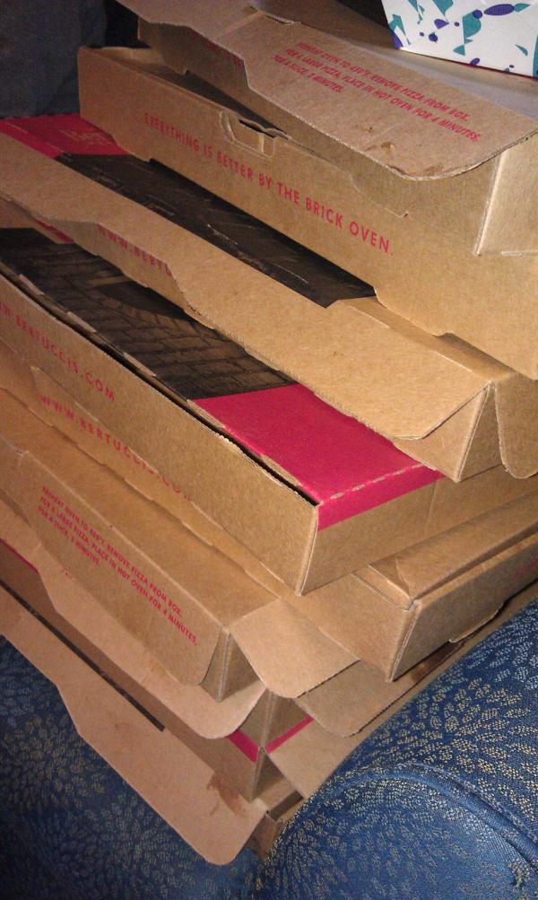 20 pizzas and 160 burritos gone in 18 minutes.. #SOUTHstudybreak