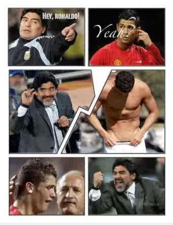 ThickFootball's tweet image. Maradona vs Ronaldo.