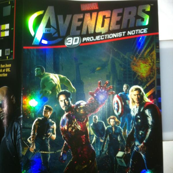 Silasposton's tweet photo. #Avengers get pumped!  3d framing guide for the projectors at work :p http://t.co/5HgyuXVK