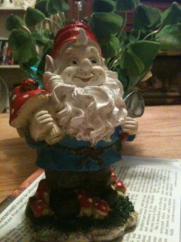 Raybekah's tweet photo. I painted a gnome to bring with me to #newyork http://t.co/kadZPFgs