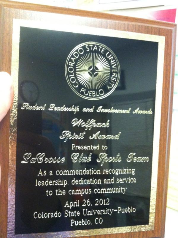 Wolfpack spirit award #lacrosse