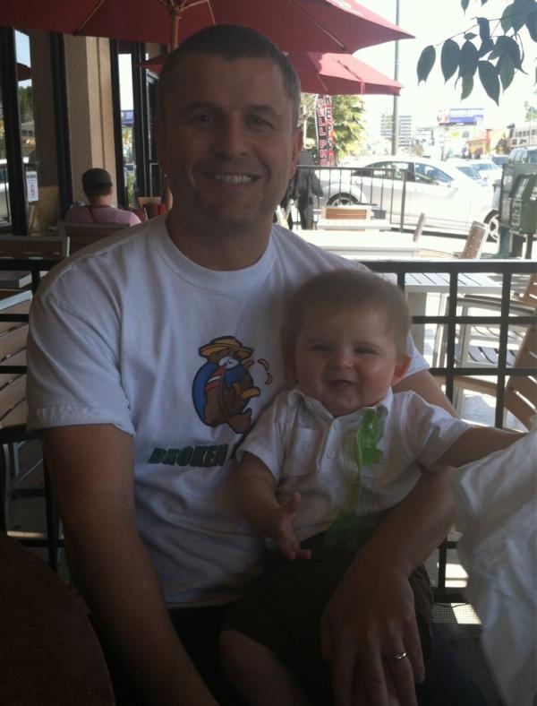 HeffernanRules's tweet photo. My son can't hear you. He has a banana in his ear. #JohnnyChimpo http://t.co/UIcCvb5d