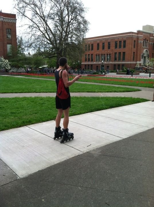 KeepEugWeird's tweet photo. Just Rollin' round campus #swag (via @aaronarnold3) http://t.co/mHn5Su0y