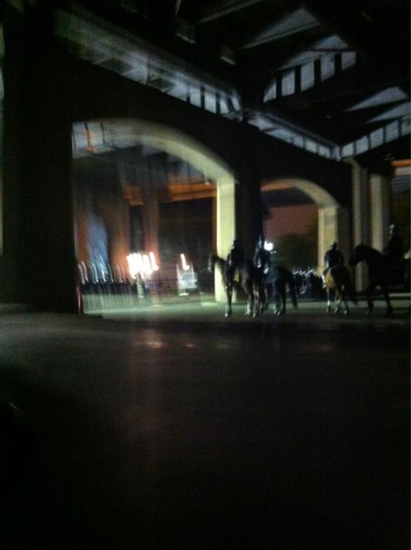 macfathom's tweet photo. I'm told these are pictures of last night's police drills on Randall's Island. #OWS #m1gs: (1/2) http://t.co/6lZrQ970