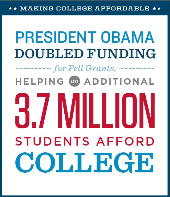 BarackObama's tweet photo. Just one of the many ways President Obama is making college more affordable: http://t.co/faRrZqmL