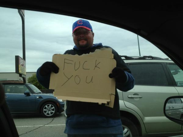 JoeHogan4's tweet photo. Sometimes in Chicago bums are grumpy #chicago #bums http://t.co/JI0eZPSX