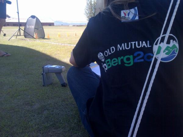 Timing at the #OMjoBerg2c Winterton. Sunshine,warm weather