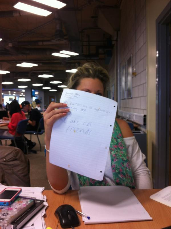 sambillings's tweet photo. This is what a diss does to u... #lostamate @nia_rawlins #cheerup http://t.co/jxVArJ2O