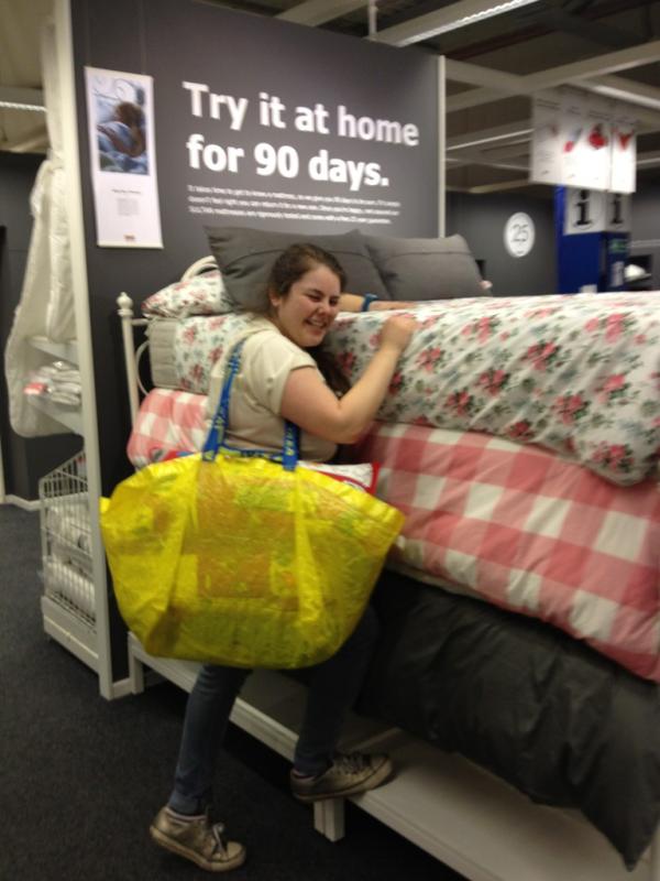 CloCarson's tweet photo. Great afternoon in ikea with @Suziemon_over #princessandthepea http://t.co/1tkdSnuw