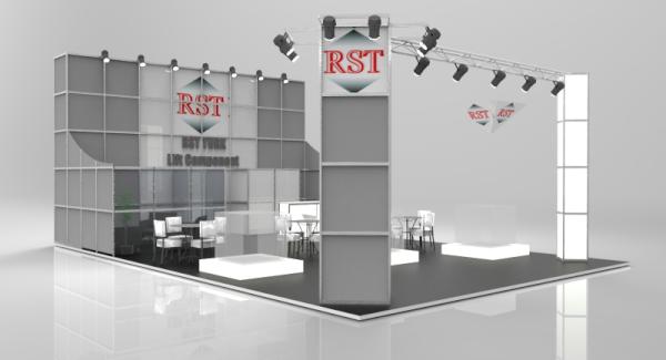 RST GRUP Asansör için hazırlanan stand projesi