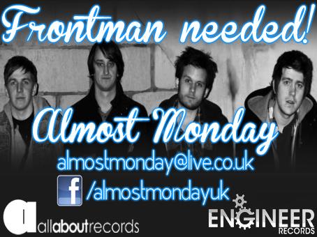 FRONTMAN NEEDED!
Please RT.