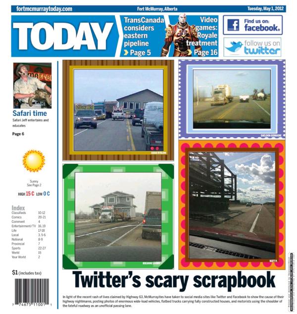 Pictures say a thousand words. Twitter's scary #twin63 scrapbook in <a href="/FortMacToday/">Fort McMurray Today</a>. #ymm #ableg Twin Highway 63 now!