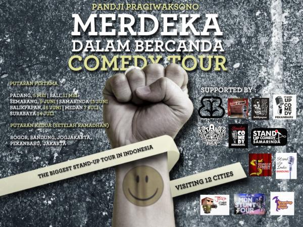 Indonesia StandUp Tour 'Merdeka dlm Bercanda-Comedy' @pandji + LocalComic |16Juni,7pm @GrahaBintang |HTM30k,OTS 40k