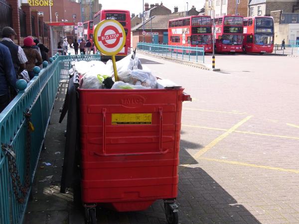 garudio's tweet image. Photo of the Week - 14.05.12 - Rubbish Bus Stop. Peckham Bus Garage, Peckham High Street, SE15