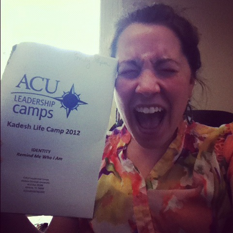 emilyloper's tweet photo. My reaction to being registered for my 9th year at K3! Just as giddy as my 1st year as a camper. @LeadershipCamps http://t.co/CpwOo0XF