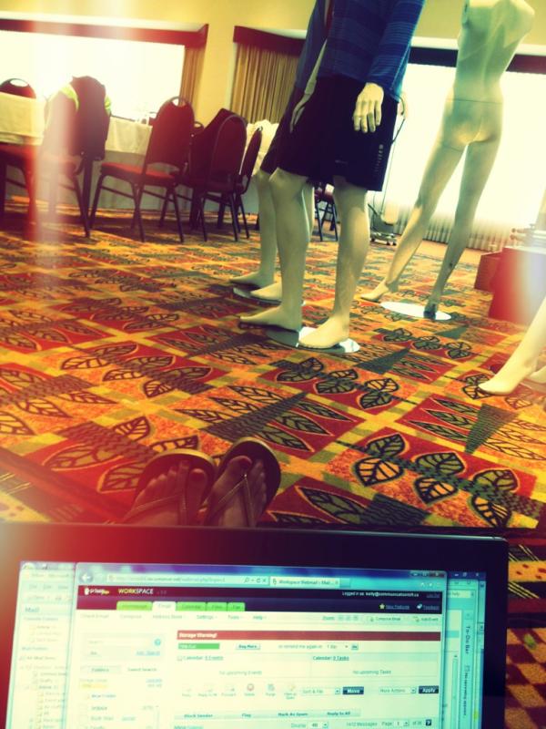 CommsLoft's tweet image. This is view from of a conference planner the day before the event... #marketing