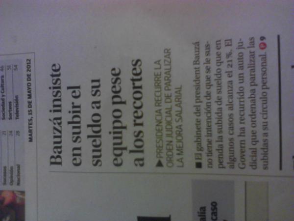 BernyAdrover's tweet photo. @Tonicanto1 Mirad q noticia me he encontrado en el diario,  José Ramón Bauza presidente de Illes Balears QUE CARA! http://t.co/BVqkT86I