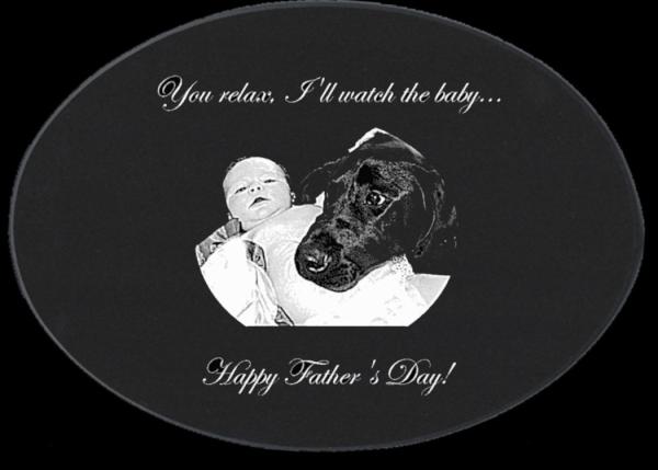 OskiLaser's tweet photo. @TextaPet This is what I make. Engraved on granite, a friends dog and child http://t.co/hLXgdF4h