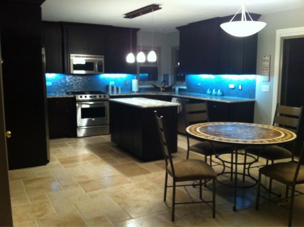 alischroe's tweet photo. We've officially finished our kitchen..lights and all! http://t.co/E4bB85zi