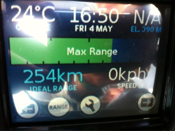 SVoswinkel's tweet photo. Ankunft in Bregenz - Restreichweite 254km. http://t.co/WL4RPqAt