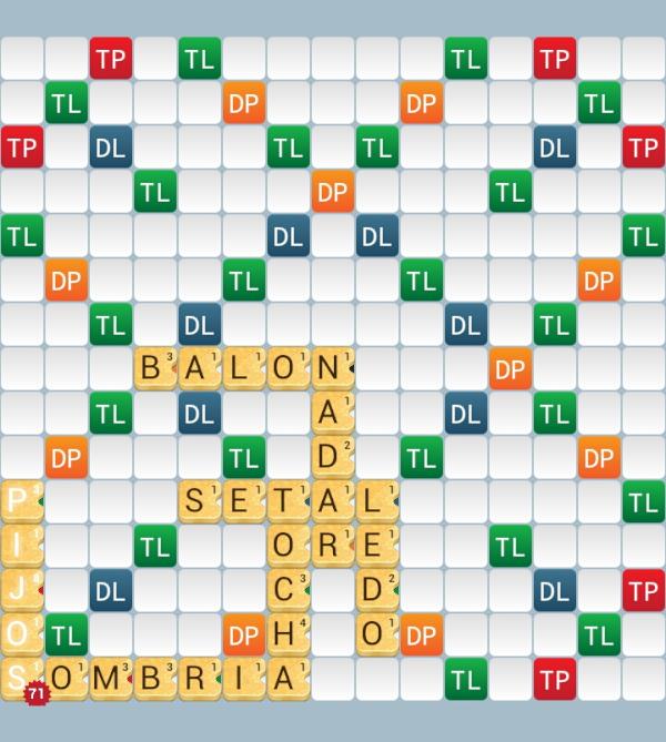 Pedrators's tweet photo. pedrators jugó 'PIJOS', 'SOMBRIA' por 71 puntos contra moniscova @Apalabrados @EtermaxGames http://t.co/ARu8eG03