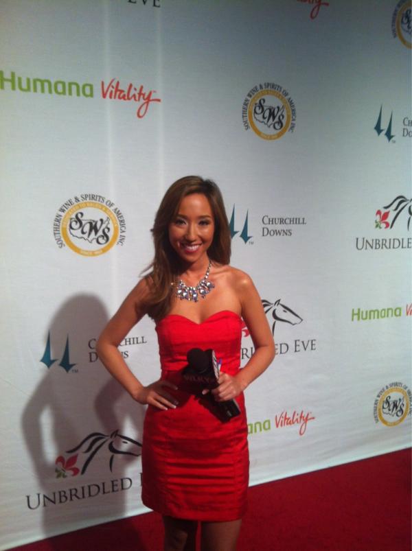 Covering the event <a href="/wlky/">WLKY</a> reporter working the red carpet #unbridledevefun