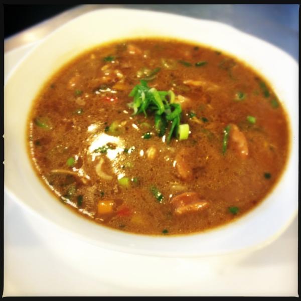 hangarb's tweet photo. Sadly we can't all be at jazz fest ... But we got chicken and shrimp gumbo at hangar B http://t.co/Cp3ESRhn
