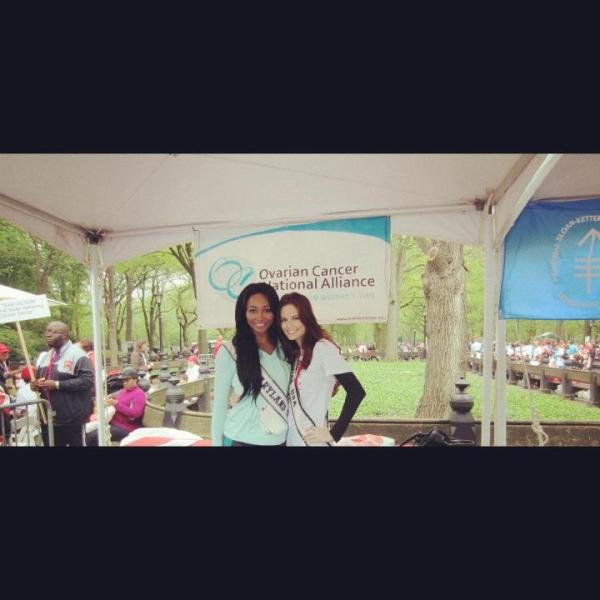 MissUSA's tweet photo. <3 <3 RT @NanaMeriwether I found our gorg @MissUSA, @AlyssCampanella at the #RevlonWalk this morning! http://t.co/6Y8BhuBu