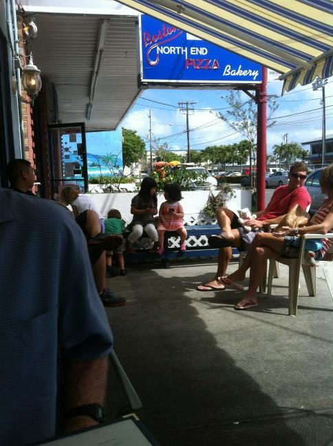CoachKathleen's tweet photo. Kids of today. Outside Moke's in Kailua for breakfast. Ono http://t.co/IRkETYvA