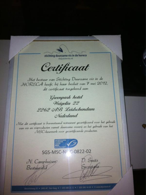 Lindeboom's tweet photo. Net trots het MSC keurmerk in ontvangst genomen. http://t.co/rxMxHZ4j