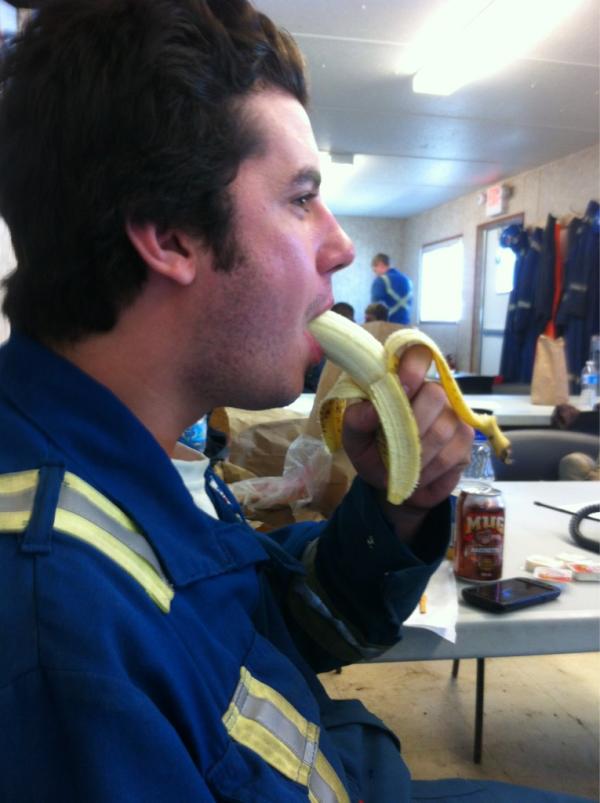 RichardShwartz's tweet photo. @RichardChug using his banana phone improperly! :p http://t.co/UkH28WGM