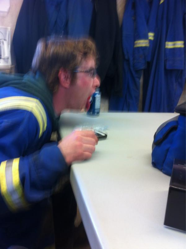 RichardShwartz's tweet photo. @RichardChayfe looks like B-UP isn't the only one getting a mouth full http://t.co/3P8hFhkJ