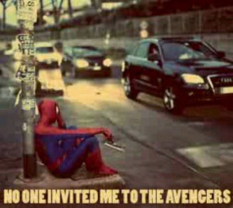 aMrazing's tweet photo. #gaplok #plok! RT @ikraww: Spiderman ditemukan 'ngambek' akibat tidak diajak gabung The Avengers. http://t.co/LkRGnlAC
