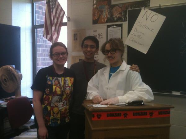 Cassie, myself, and Einstein Liz