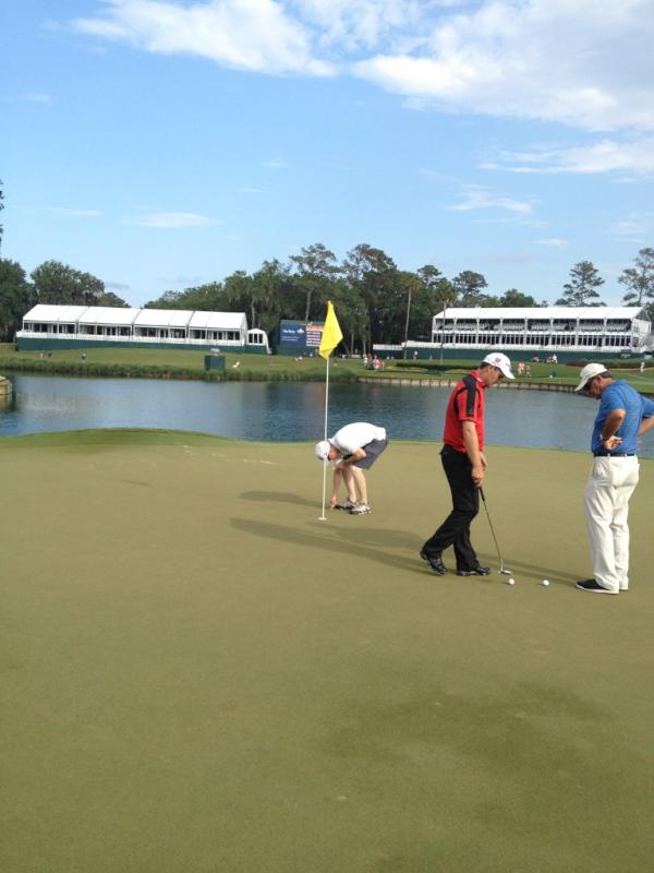 Harrington ace on 17 today at tpc sawgrass very nice