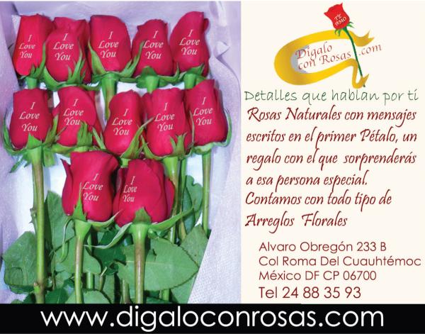 FloreriasDigalo's tweet photo. No olviden hacer sus pedidos de Rosas Grabadas http://t.co/KgwHp7tK