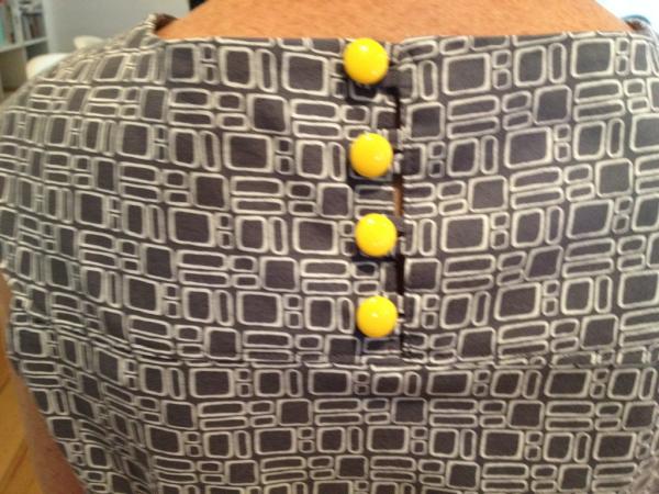 YARNstudio's tweet image. Just finished sewing a tunic. Enjoying the quirky yellow buttons #anotherprojectdone #thinkimighttakeanapnow