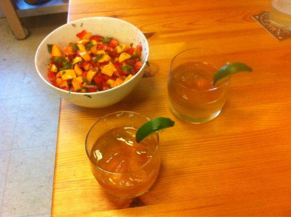 daverhoads's tweet photo. At the @gingrsnap #launchparty! http://t.co/k8tRgCAP making delish stir fry.  With @evanm @lexr http://t.co/4aDuetcm