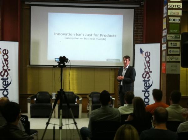 AlchemistSeries's tweet photo. Lars Leckie from Hummer Winblad talking about innovating the business model #startup #alchemist http://t.co/magfMLfI