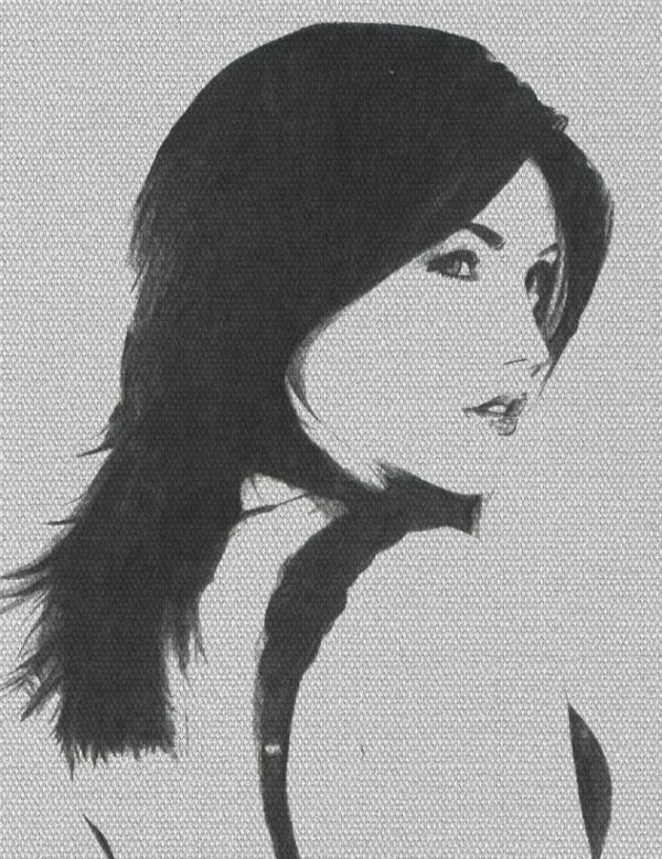 purpleloxx's tweet photo. Took me a while, but here's my black &amp; white canvas painting of my role model, @SophiaBush! <3 #LittleVoicesLove xo http://t.co/sn3xstD6