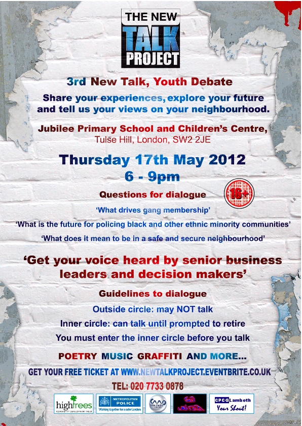 NewTalkProject's tweet image. 'What leads gang membership?' Come and discuss this with us and @LadyLykez at NEWTALK on May 17 - #gangs #youngpeople