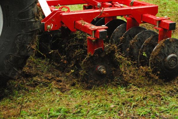 Tilling a food plot with a McCormick X10 tractor and McCormick by Woods disc.