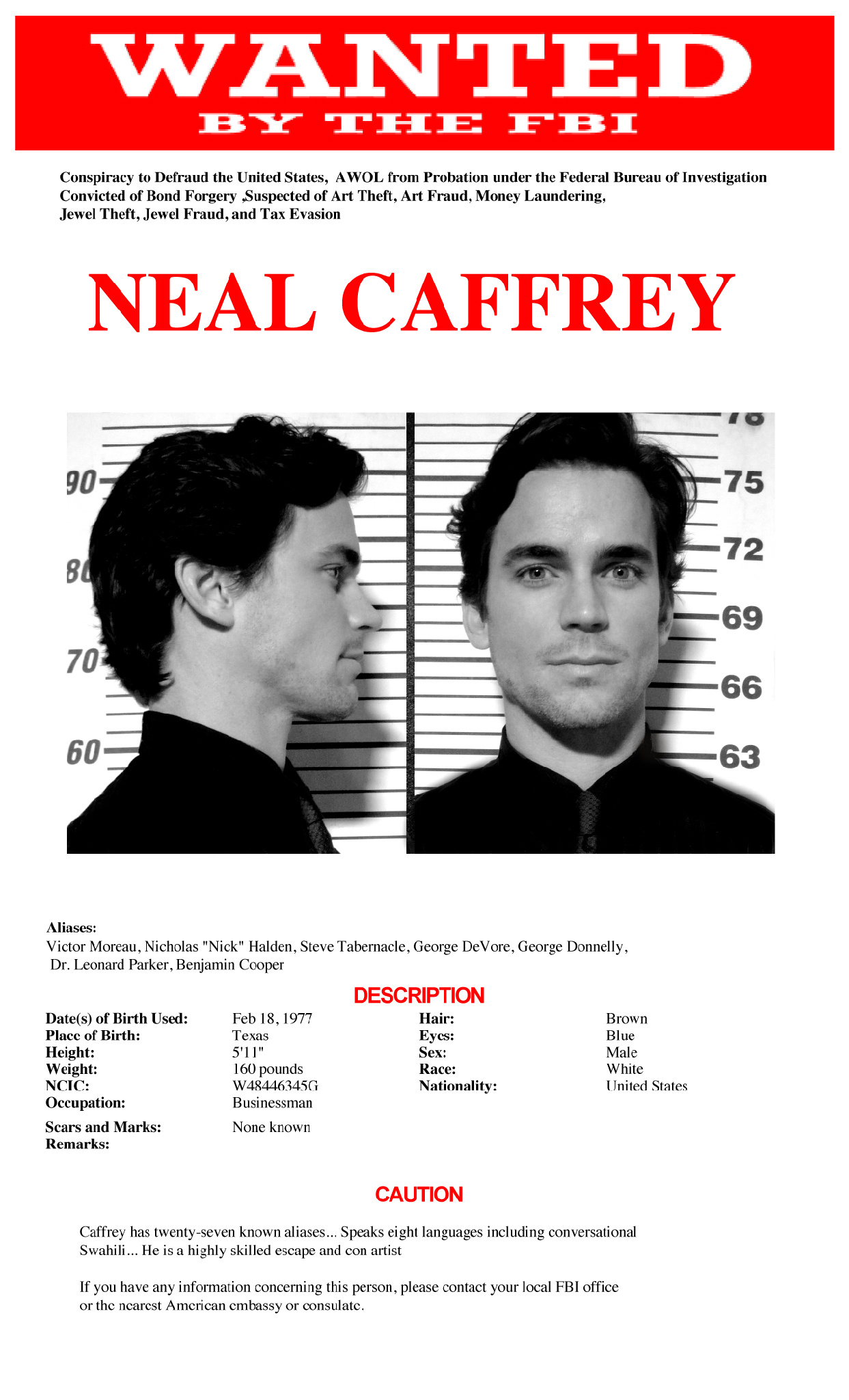 GET Neal Caffrey's Hair From White Collar