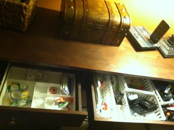 This is the drawers of my new mini office.