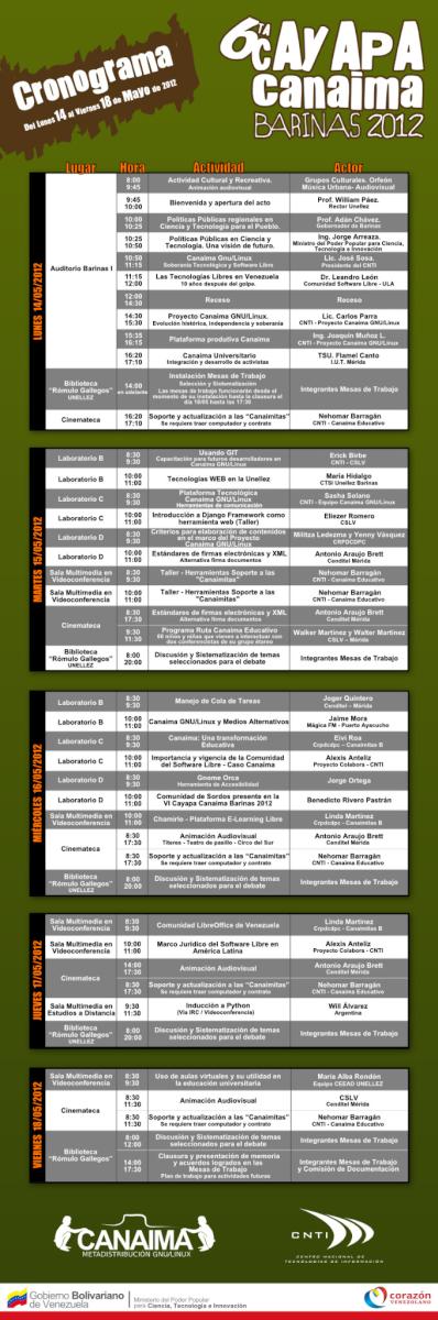 taucetinet's tweet image. Faltan 3 días para inicio de 6ta #CayapaCanaima Barinas 2012 conoce más en bit.ly/Isfowu @CanaimaGNULinux @mcti