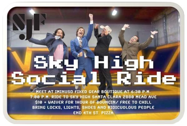 SJFixed's tweet image. Skyhigh tonight! Are you coming out for a chill ride?  Be at the shop by 7  sjfixed.org/archives/1963